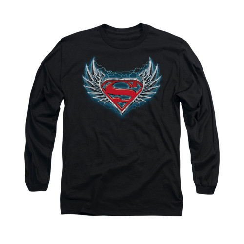 Image for Superman Long Sleeve Shirt - Steel Wings Logo