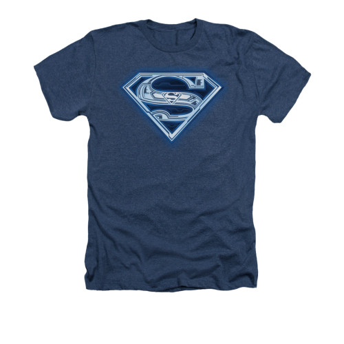 Image for Superman Heather T-Shirt - Cyber Shield