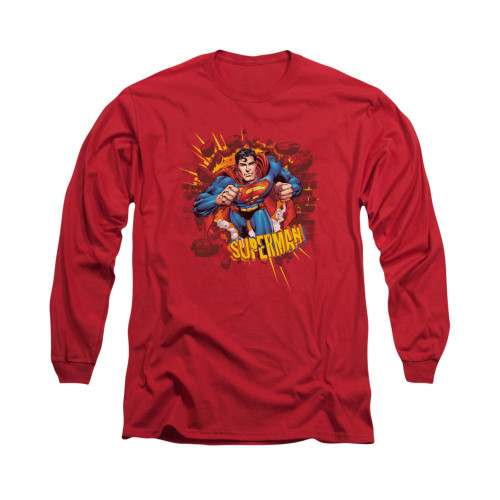 Image for Superman Long Sleeve Shirt - Sorry About The Wall