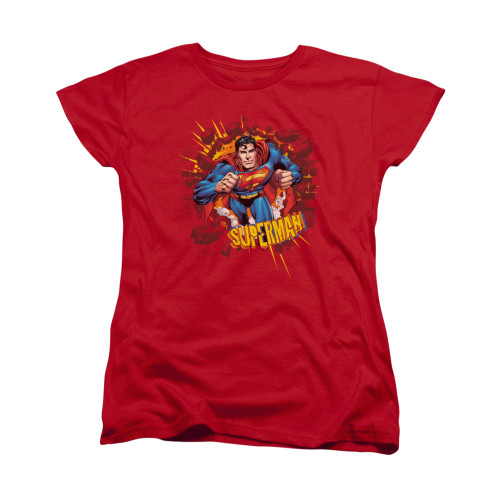 Image for Superman Womans T-Shirt - Sorry About The Wall