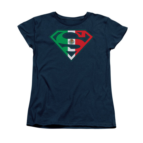 Image for Superman Womans T-Shirt - Mexican Shield