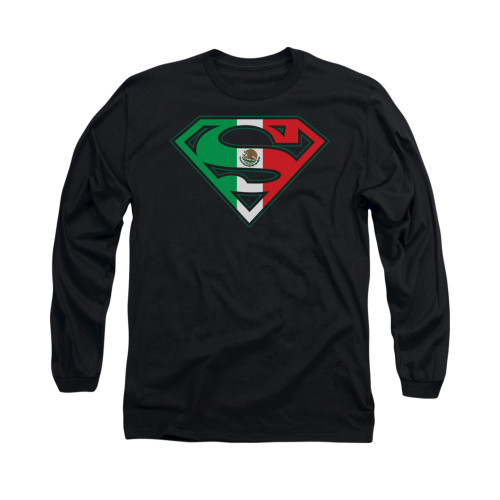 Image for Superman Long Sleeve Shirt - Mexican Flag Shield