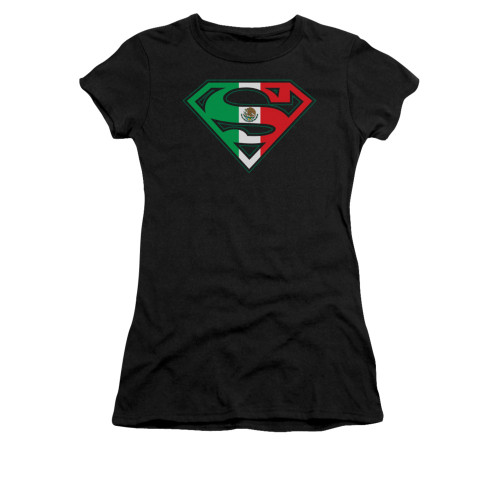 Image for Superman Girls T-Shirt - Mexican Flag Shield