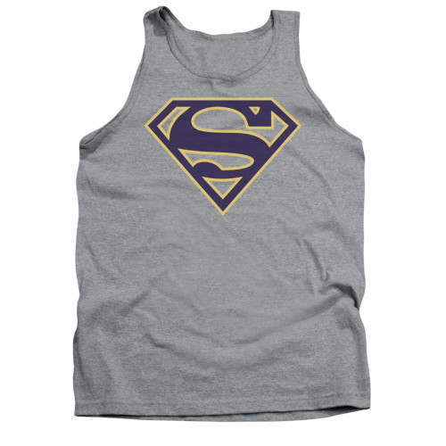 Image for Superman Tank Top - Navy & Gold Shield