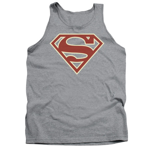 Image for Superman Tank Top - Crimson & Cream Shield