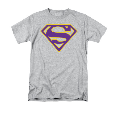 Image for Superman T-Shirt - Purple & Gold Shield