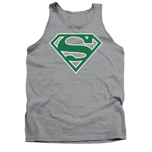 Image for Superman Tank Top - Green & White Shield