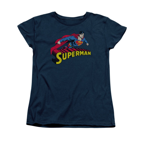 Image for Superman Womans T-Shirt - Flying Over