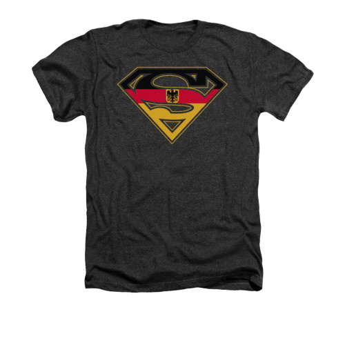 Image for Superman Heather T-Shirt - German Shield