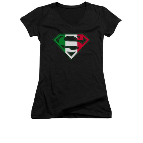 Image for Superman Girls V Neck - Italian Shield