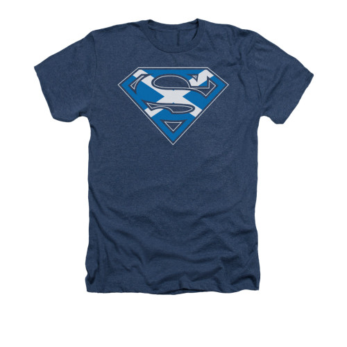 Image for Superman Heather T-Shirt - Scottish Shield