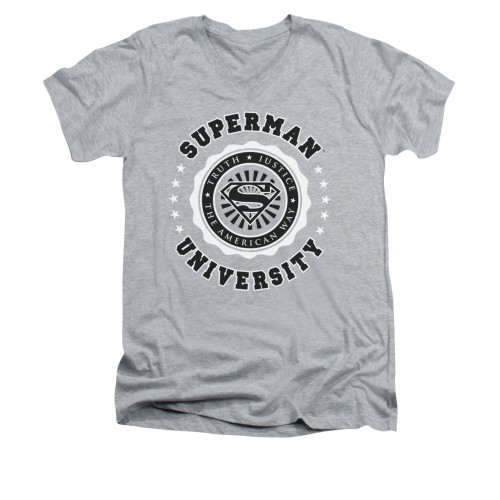 Image for Superman V Neck T-Shirt - Superman University