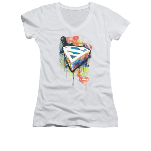 Image for Superman Girls V Neck - Urban Shields
