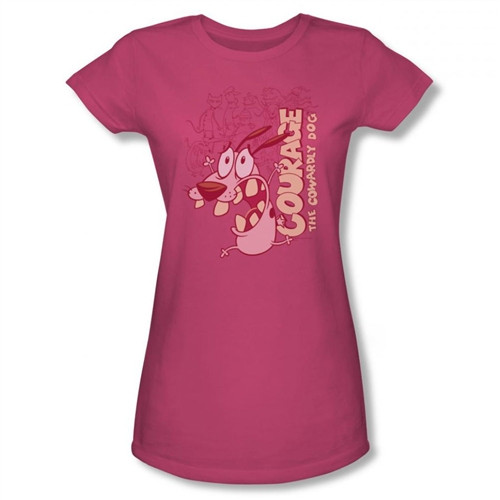 Courage the Cowardly Dog Running Scared Girls Shirt