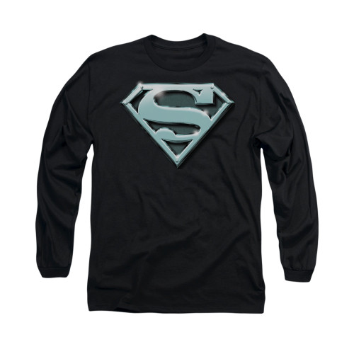 Image for Superman Long Sleeve Shirt - Chrome Shield