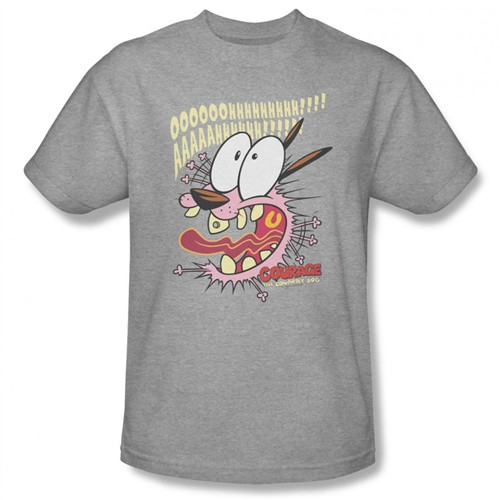 Image Closeup for Courage the Cowardly Dog Scaredy Dog T-Shirt