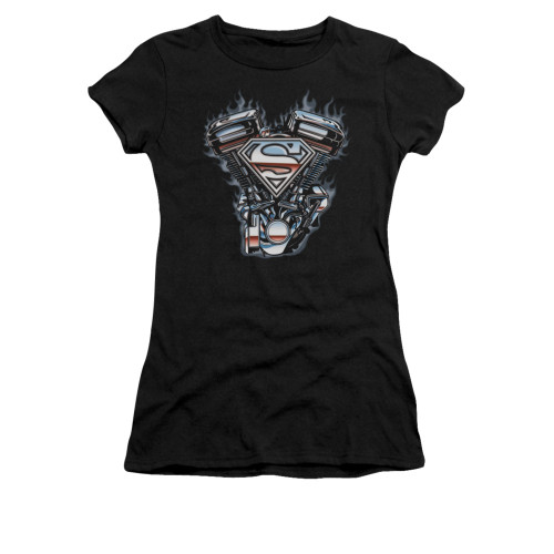 Image for Superman Girls T-Shirt - V Twin Logo