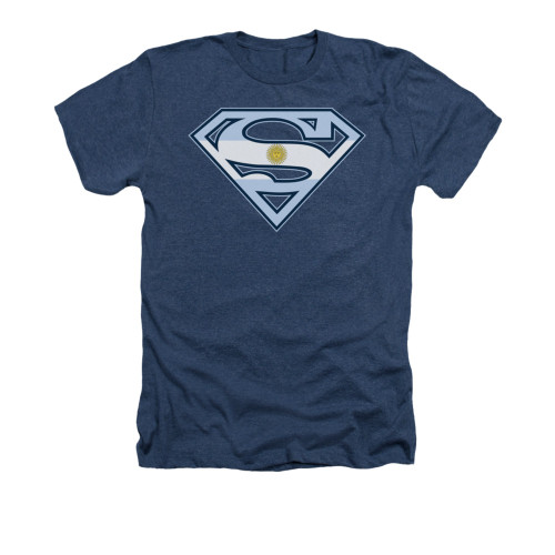 Image for Superman Heather T-Shirt - Argentinian Shield