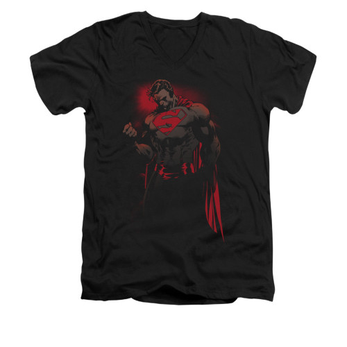 Image for Superman V Neck T-Shirt - Red Son