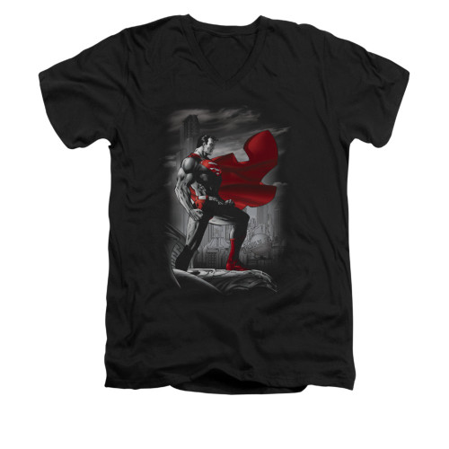 Image for Superman V Neck T-Shirt - Metropolis Guardian