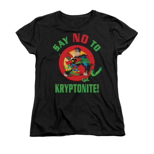 Image for Superman Womans T-Shirt - Say No To Kryptonite