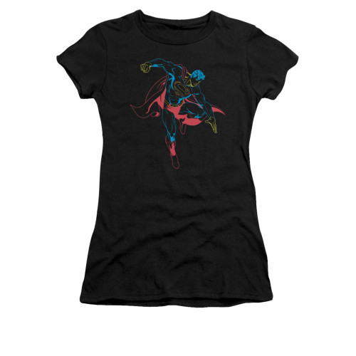 Image for Superman Girls T-Shirt - Neon Superman