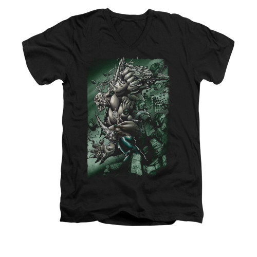 Image for Superman V Neck T-Shirt - Doomsday Destruction