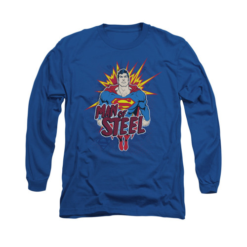 Image for Superman Long Sleeve Shirt - Steel Pop