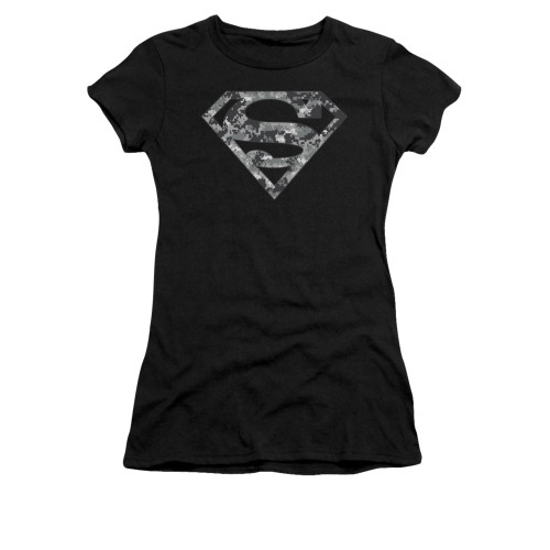 Image for Superman Girls T-Shirt - Urban Camo Shield