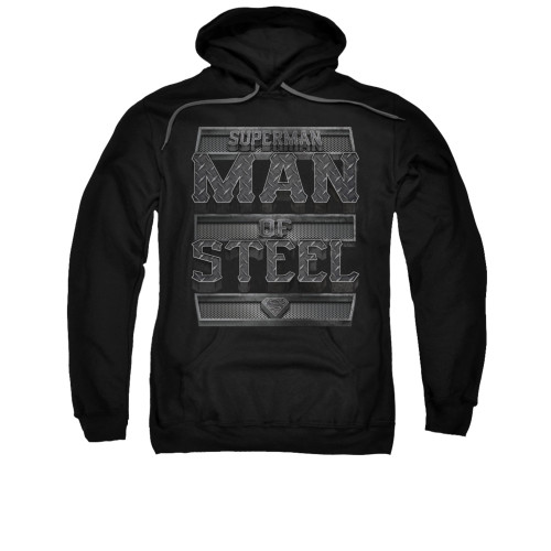 Image for Superman Hoodie - Steel Text
