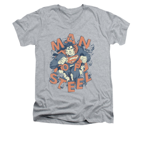 Image for Superman V Neck T-Shirt - Coming Through