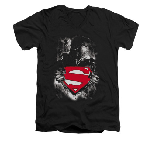 Image for Superman V Neck T-Shirt - Darkest Hour