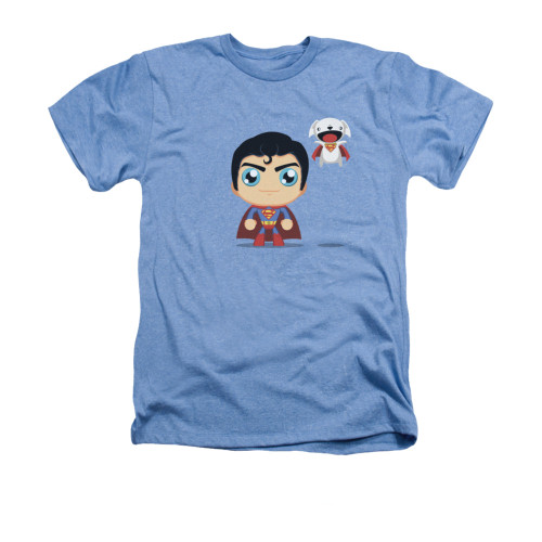 Image for Superman Heather T-Shirt - Cute Superman