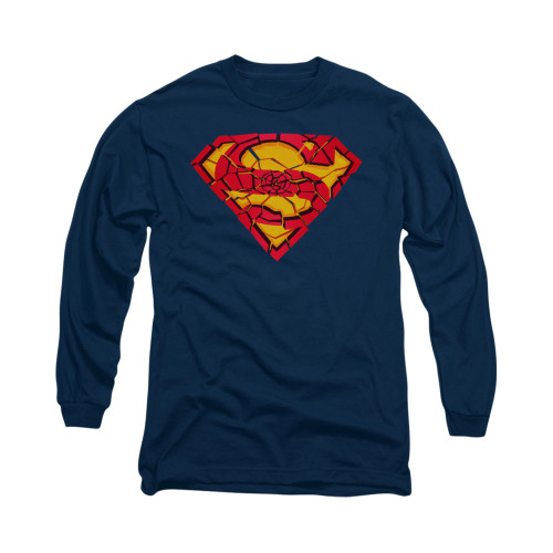 Image for Superman Long Sleeve Shirt - Shattered Shield