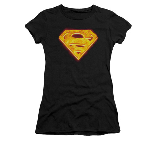 Image for Superman Girls T-Shirt - Hot Steel Shield