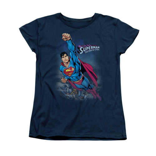 Image for Superman Womans T-Shirt - Twilight Flight