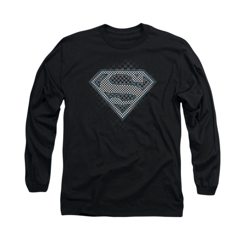 Image for Superman Long Sleeve Shirt - Checkerboard