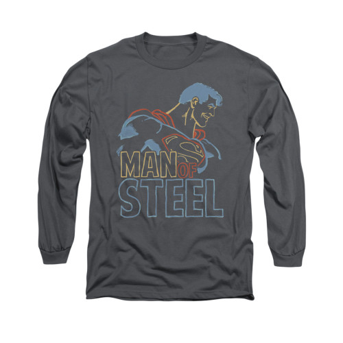 Image for Superman Long Sleeve Shirt - Colored Lines