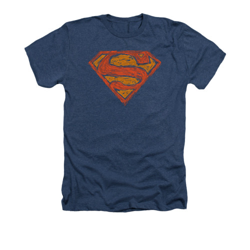 Image for Superman Heather T-Shirt - Messy S