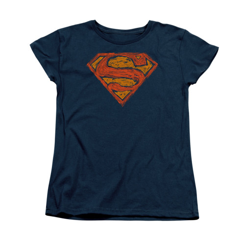 Image for Superman Womans T-Shirt - Messy S
