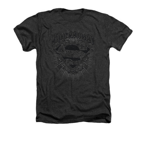 Image for Superman Heather T-Shirt - Scrolling Shield