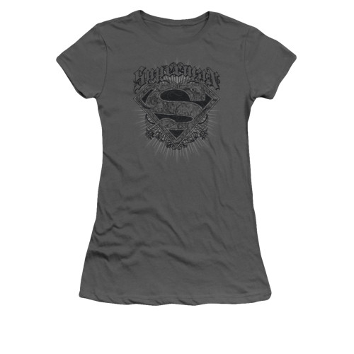 Image for Superman Girls T-Shirt - Scrolling Shield