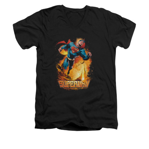 Image for Superman V Neck T-Shirt - Space Case