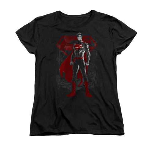 Image for Superman Womans T-Shirt - Aftermath