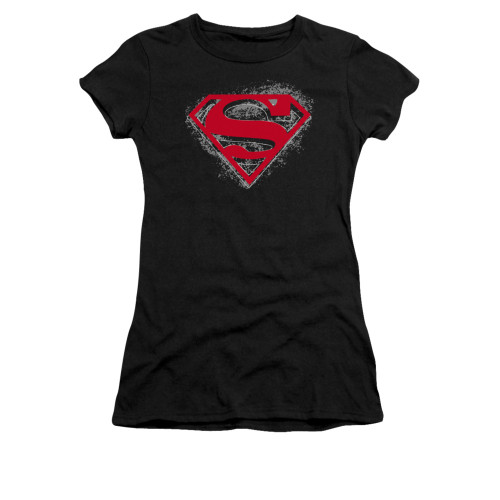 Image for Superman Girls T-Shirt - Hardcore Noir Shield