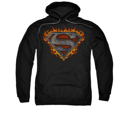 Image for Superman Hoodie - Iron Fire Shield