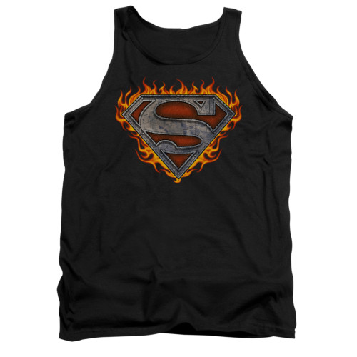 Image for Superman Tank Top - Iron Fire Shield