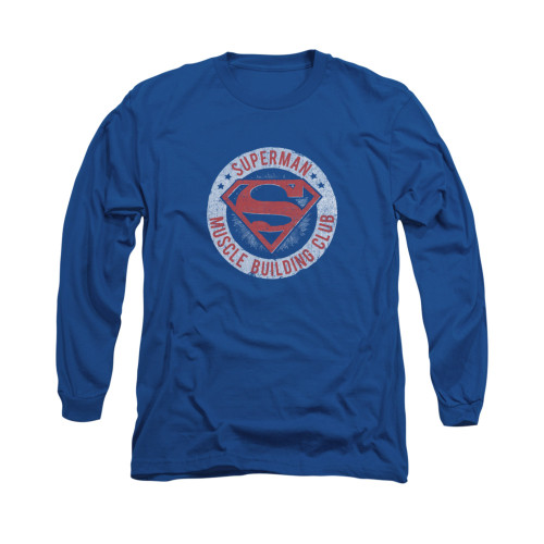 Image for Superman Long Sleeve Shirt - Muscle Club