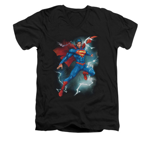 Image for Superman V Neck T-Shirt - Annual #1 Cover