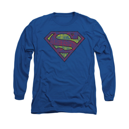 Image for Superman Long Sleeve Shirt - Tattered Shield